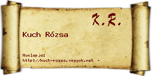 Kuch Rózsa névjegykártya